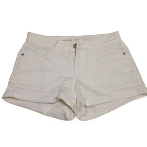 Old Navy White Boyfriend Denim Shorts, Size 0